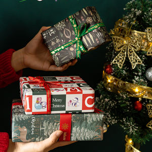 Wholesale 80g <b>Christmas</b> <b>Kraft</b> <b>Paper</b> Tissue 43*300cm Gift Luxury Custom Packaging <b>Wrapping</b> <b>Paper</b> Roll - Product Image 1