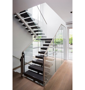 Escalera de madera Edificio de apartamentos prefabricado Interior de madera Recta Pared de acero <span class=keywords><strong>Escaleras</strong></span> suspendidas <span class=keywords><strong>interiores</strong></span> <span class=keywords><strong>para</strong></span> <span class=keywords><strong>espacios</strong></span> <span class=keywords><strong>pequeños</strong></span> - Product Image 2