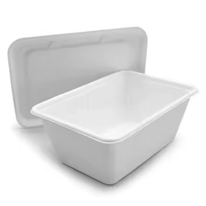 Customized <b>Disposable</b> Sugarcane Bagasse 1000Ml Square Lunch Boxes for Takeout & Outdoor <b>Barbecue</b> - Product Image 1