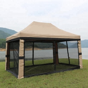 Gazebo publicitario de hierro y acero para exteriores de alta calidad Uplion, toldos manuales plegables de tela de larga duración para Pabellón, pérgola de jardín - Product Image 3