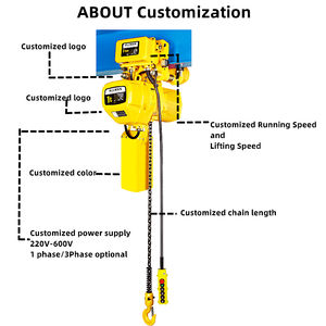 Polipasto Eléctrico de Cadena ALLMAN para Construcción Tecle Eléctrico de 1t <span class=keywords><strong>3t</strong></span> 5t - Product Image 2