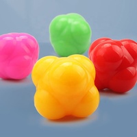 Boule de gestion de l'agilité en Silicone, balles de réponse à Six coins, rebond aléatoire pour Fitness, réflexe de Massage des mains