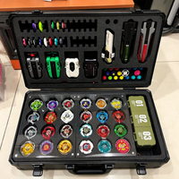 Boîtier portable en aluminium et acrylique transparent pour toupies, boîte de présentation pour collection, lanceur de combat et accessoires, OEM et ODM disponibles