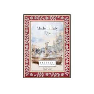 Beltrami Photo <b>Frame</b> 4x6 Inch Silver Plated Red Gold Enamel Finish - Product Image 1