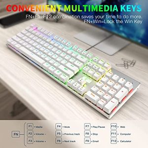 Z88 104-key Rgb Mechanical Gaming <b>Keyboard</b> with <b>Usb</b> Type-c Interface Full-key Anti-ghosting Compact Design Red Switches Z-88 - Product Image 6