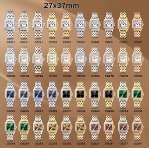 Orologio <span class=keywords><strong>da</strong></span> <span class=keywords><strong>Donna</strong></span> <span class=keywords><strong>Vintage</strong></span> Quadrato Panthère in Acciaio Inossidabile Dorato con Stampa Leopardata al Quarzo con Numeri Romani <span class=keywords><strong>da</strong></span> 22mm e 27mm - Product Image 4