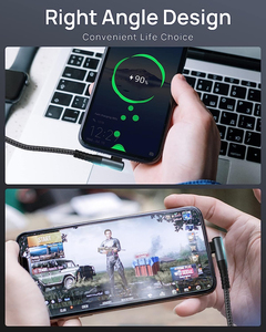 สายชาร์จเร็วรูปตัวแอลสายถักไนลอน Snellaadkabels สำหรับ iPhone 15 Pro สายชาร์จ3A รวดเร็ว - Product Image 4