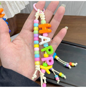 Cuentas acrílicas con letras y agujeros grandes para zapatos, accesorios Diy, pulsera hecha a mano, cadena para teléfono, llavero, cuentas del alfabeto para joyería - Product Image 6