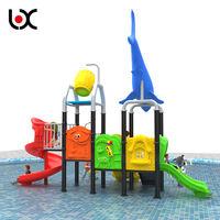 Jeux de parc aquatique amusants piscine toboggan pour enfants à vendre