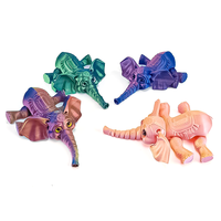 Modèle de jouet éléphant de dessin animé Dumbo mignon imprimé en 3D Membres mobiles Joints Ornements d'animaux en plastique inspirés par Frozen pour les enfants