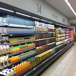 Vitrine réfrigérée commerciale ouverte pour boissons fraîches, <span class=keywords><strong>congélateur</strong></span> pour supermarché - Product Image 4