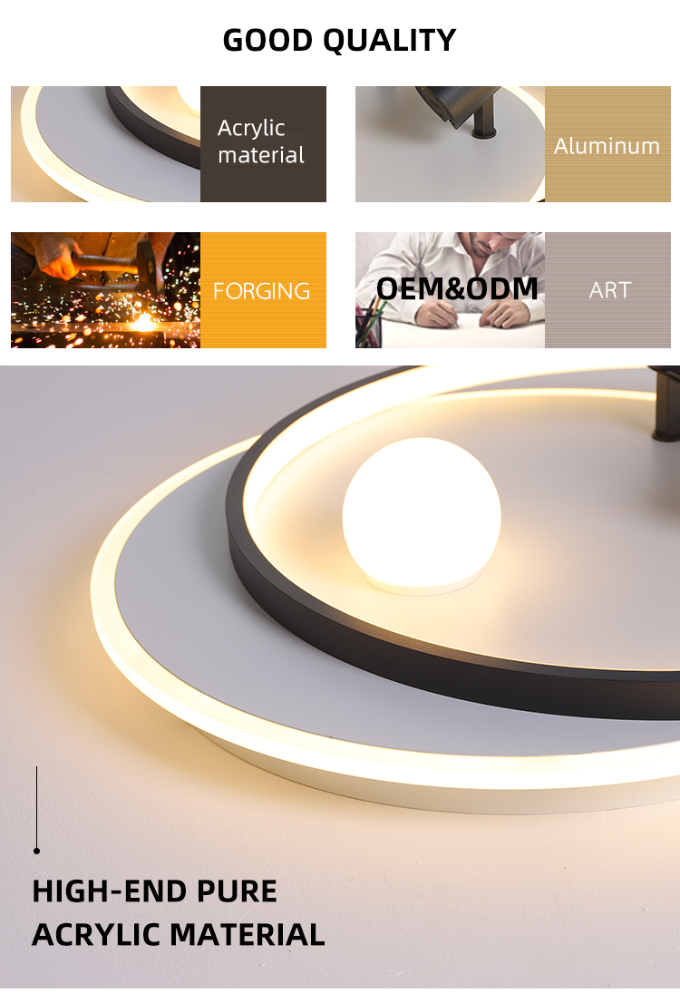 High Quality New Design Interior Modern Ceiling Mounted Spot Light Iron Acrylic Home Hotel Led Ceiling Light