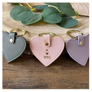 Heart-shaped Keychain Cute <b>Key</b> <b>Ring</b> Pendant Handbag Charms Decoration Business Gift Laser <b>Engraving</b> - Product Image 2