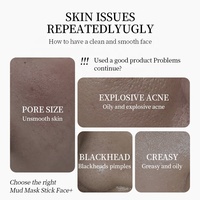 Marque privée KORMESIC Masque de boue Stick Nettoyage en profondeur Contrôle de l'huile Traitement de l'acné Masque facial à base de plantes pour éliminer les points noirs