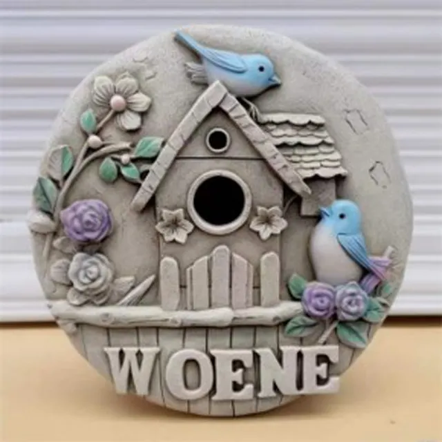 Resin Crafts Bird House Exquisite Garden Stepping Stone