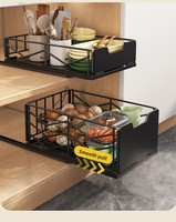 Étagère coulissante pour armoire à épices, panier de rangement coulissant pour cuisine, tiroir de rangement pour vêtements