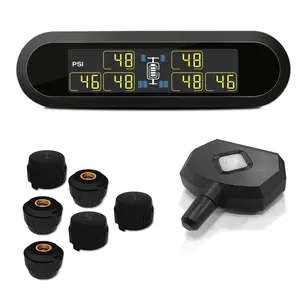 אוניברסלי חכם משאית TPMS צמיג לחץ ניטור מערכת מצית הדיגיטלי LCD תצוגת אזעקת אבטחה אוטומטית 6 חיישנים