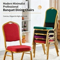 Chaises de banquet empilables vendues en gros, de conception métallique robuste, destinées aux hôtels, restaurants et réceptions