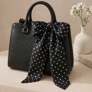 Pañuelo Cuadrado de Algodón Personalizado con Estampado de Lunares a una Cara, Pañuelo para el Cuello de Mujer, Diadema, Accesorio para el Cabello - Product Image 5