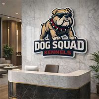 Enseigne publicitaire personnalisée en acrylique avec logo, boîte à lumière LED, étanche, à fixer au mur