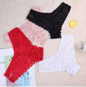 Lady Beautiful Lace <span class=keywords><strong>Tanga</strong></span> Hot Women in Pink Tangas y G String Bragas <span class=keywords><strong>en</strong></span> stock Precio de fábrica Tallas grandes OPP Bag Adultos - Product Image 2