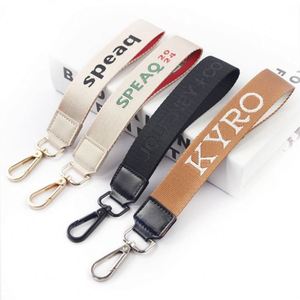High Quality Personalized Logo Woven Custom Wallet <b>Key</b> <b>Chain</b> Lanyard Gift Leather Keychain - Product Image 3