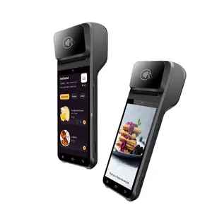 Android 12,0 móvil de mano todo en uno POS Terminal máquina pantalla Punto de Venta sistema POS de mano con impresora térmica