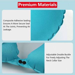 Almohada de Viaje Inflable Portátil en Forma de U, Suave y Cómoda, Llena de Aire, para Tren, Avión, Aire Libre, con Logotipo Personalizado - Product Image 6