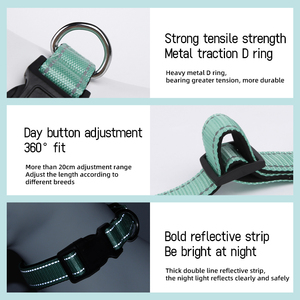 Nouveau design, <span class=keywords><strong>collier</strong></span> réfléchissant <span class=keywords><strong>pour</strong></span> <span class=keywords><strong>chien</strong></span> de petite et moyenne taille, ensemble de traction, <span class=keywords><strong>collier</strong></span> antidérapant et gravé <span class=keywords><strong>pour</strong></span> animaux de compagnie - Product Image 6