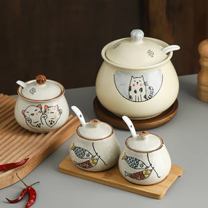 โถเซรามิกเก็บทรงกล่องพร้อมฝาปิดโถเก็บกาแฟและชาโถเก็บเมล็ดถั่วแบบไฮเอนด์ - Product Image 4