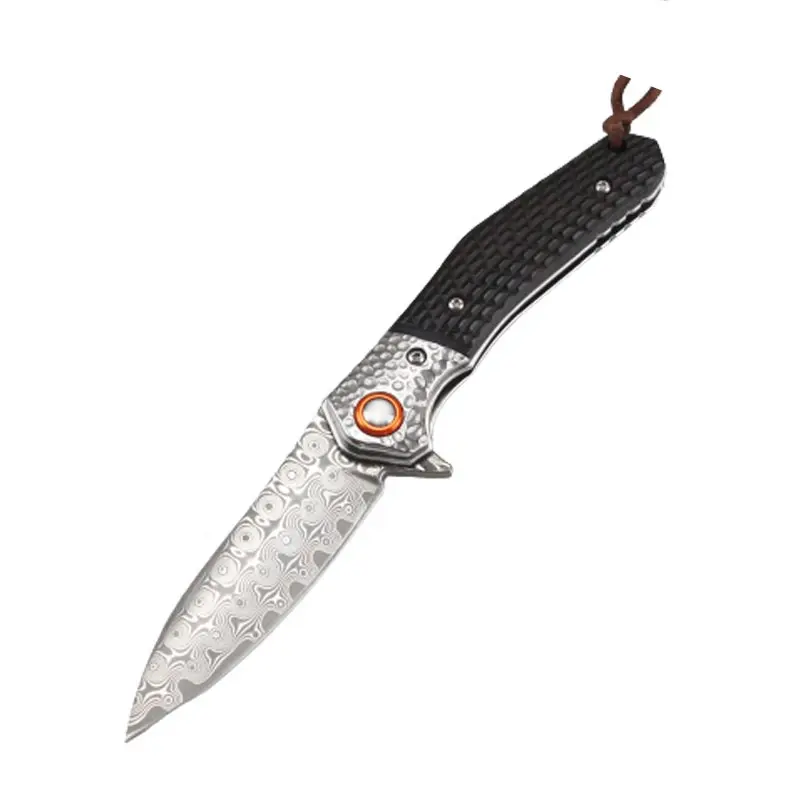 Venta directa de fábrica cuchillo plegable de Damasco cuchillo de caza TKA cuchillo táctico Los productos en stock se pueden enviar inmediatamente