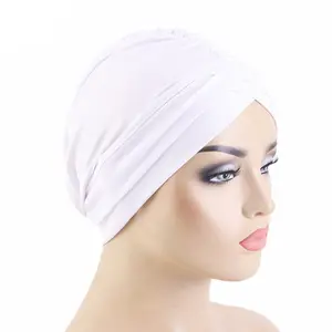 Zijing đa chức năng rắn màu Polyester bên trong hijab cap hồi giáo Beanie khăn xếp khăn trùm đầu cho phụ nữ hồi giáo ả Rập