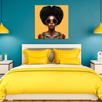 Grands ensembles d'art femmes africaines Art mural femmes africaines modernes Portrait toile peinture à l'huile abstraite sur P