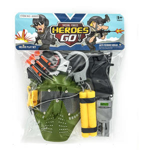 Set <span class=keywords><strong>di</strong></span> Giocattoli in Plastica per Bambini con Accessori da Poliziotto per Halloween e Natale, Giochi <span class=keywords><strong>di</strong></span> Ruolo e Simulazione Militare - Product Image 1