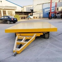 Remolque de Plataforma Industrial Robusto para Carga Pesada, para Transporte de Equipos Pesados, Fábrica, Almacén, Obra de Construcción, Carga