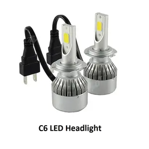 Autodragons 360度照明氙气HID LED大灯H7 COB led灯升级6500K