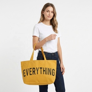 Bolsa <span class=keywords><strong>de</strong></span> Tela <span class=keywords><strong>de</strong></span> Algodón Reutilizable con Logotipo Personalizado, Diseño Personalizado, Grande, Ecológica, para Compras, Playa y Viajes - Product Image 1