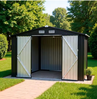 Kit de hangar métallique économique à monter soi-même, bâtiment de rangement en acier facile à assembler, abri utilitaire extérieur pour jardin, idéal pour les propriétaires