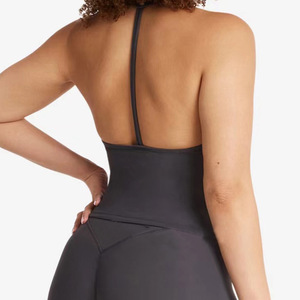Sexy T <b>Back</b> Deep V Yoga Tank <b>Top</b> Women Thin Spaghetti Strap Buttery Soft Stretch Padded Sleeveless Vest for Pilates Wholesale - Product Image 1