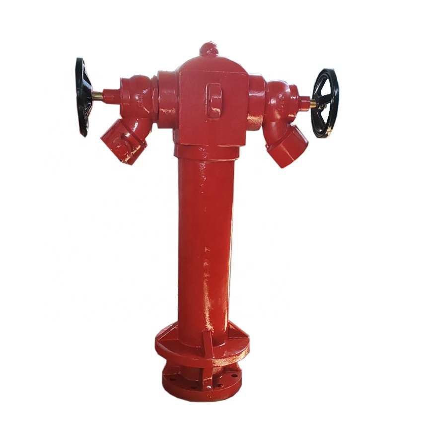 2 ways fire hydrant with valves bs336 pillar type fire hydrants