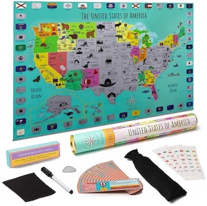Cartes éducatives de sites touristiques américains en plastique durable, drapeaux des parcs nationaux, autocollants, poster à gratter pour les voyages - Product Image 5