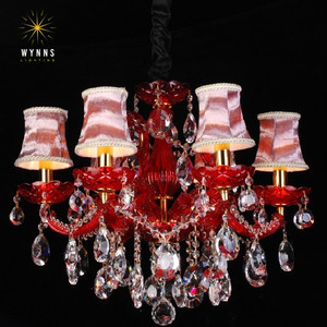 Luce antica <span class=keywords><strong>Bohemia</strong></span> lampadario di cristallo rosso lampada a sospensione classico stile Maria Theresa per la decorazione della stanza di casa - Product Image 5