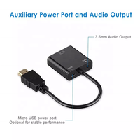 Adaptateur HDMI vers VGA de haute qualité câble Audio vidéo HDMI 1080P HDMI mâle vers VGA femelle convertisseur pour PC portable HDTV