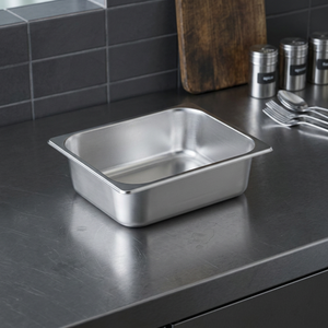 Restaurant-Grade Gastronorm Pans, 1/6 GN Size with Wide Flange for <b>Prep</b> <b>Table</b> Compatibility - Product Image 1