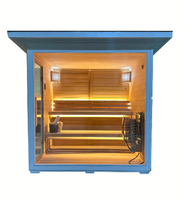 Sauna extérieur 3 personnes, nouveau style, en cèdre rouge massif, avec vapeur, de luxe, blanc, pour usage domestique