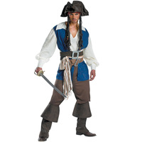 Capitaine Pirate Costumes pour femmes hommes adulte Halloween capitaine Jack Sparrow Costume Pirates des Caraïbes Cosplay ensemble de vêtements