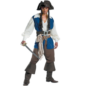 Costumi capitano pirata per le donne degli uomini adulti di Halloween capitano Jack passero Costume pirati dei Caraibi Cosplay vestiti Set - Product Image 4