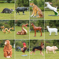 Grande statue de tigre réaliste en résine pour jardin extérieur, décoration de jungle, sculpture de tigre grandeur nature en fibre de verre personnalisable