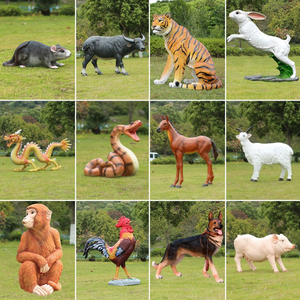 Estatua de Tigre Realista de Resina <span class=keywords><strong>para</strong></span> <span class=keywords><strong>Jardín</strong></span> Exterior, Decoración de Animales Salvajes, Escultura de Tigre de Fibra de Vidrio Personalizable a Tamaño Real - Product Image 6