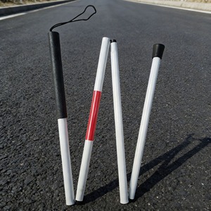 Bastón Telescópico Hua Ensheng de Aleación de Aluminio, Plegable en 4 Secciones, Rojo y Blanco, para Personas Ciegas, Uso en Exteriores - Product Image 2